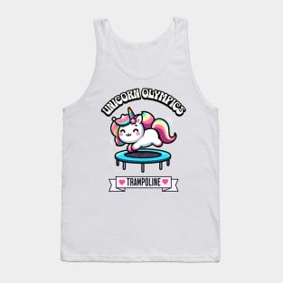 Trampoline Unicorn Olympics 🦄 - Bounce into Cuteness! Tank Top